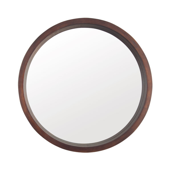 Latitude Run® Round Wood Accent Mirror & Reviews Wayfair